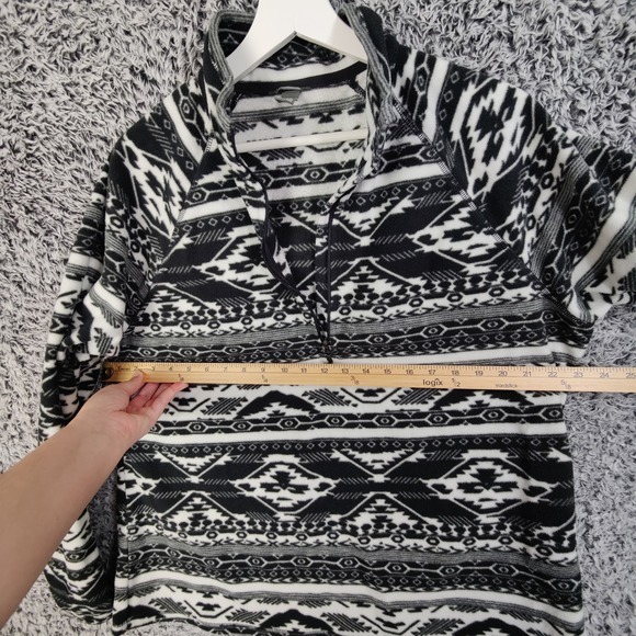 Eddie Bauer Fleece Pullover Aztec Southwestern Quarter Zip Cozy Comfy Womens XXL - Picture 4 of 10